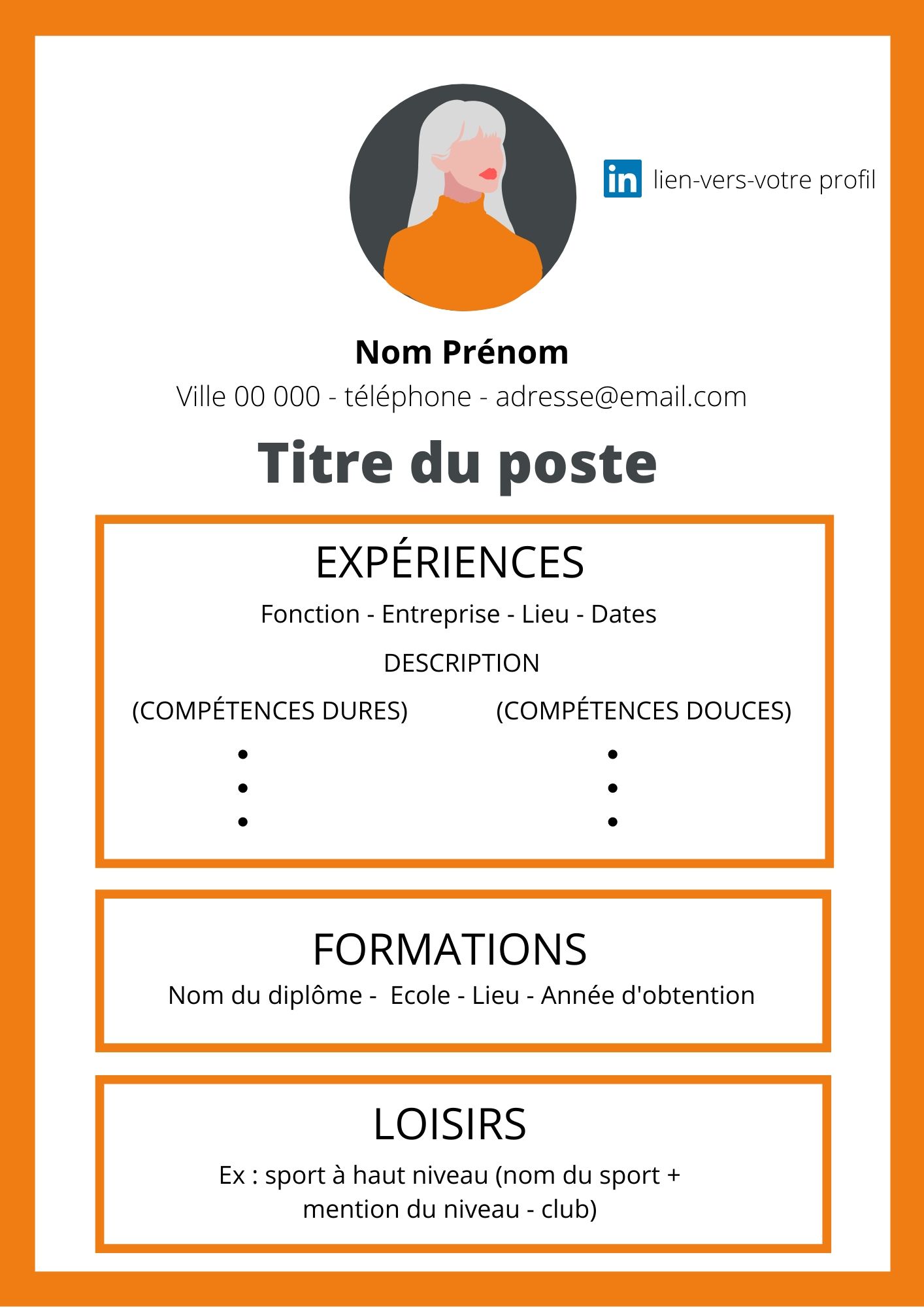 exemple de cv professionnel version 2